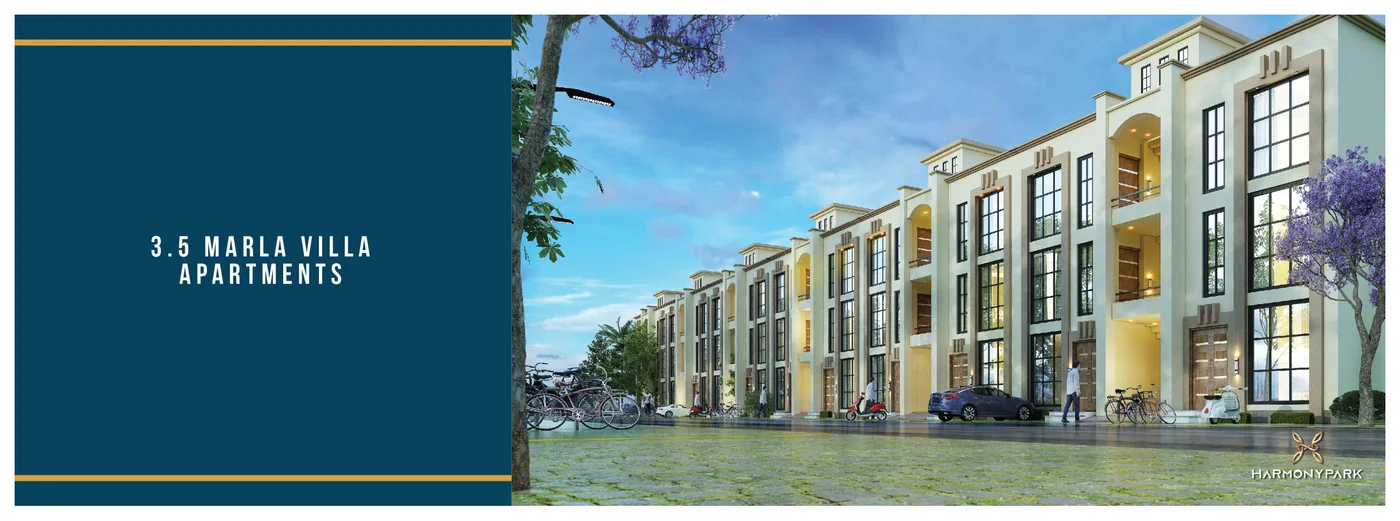 Harmony Park 3.5 Marla villa apartment building exterior rendering