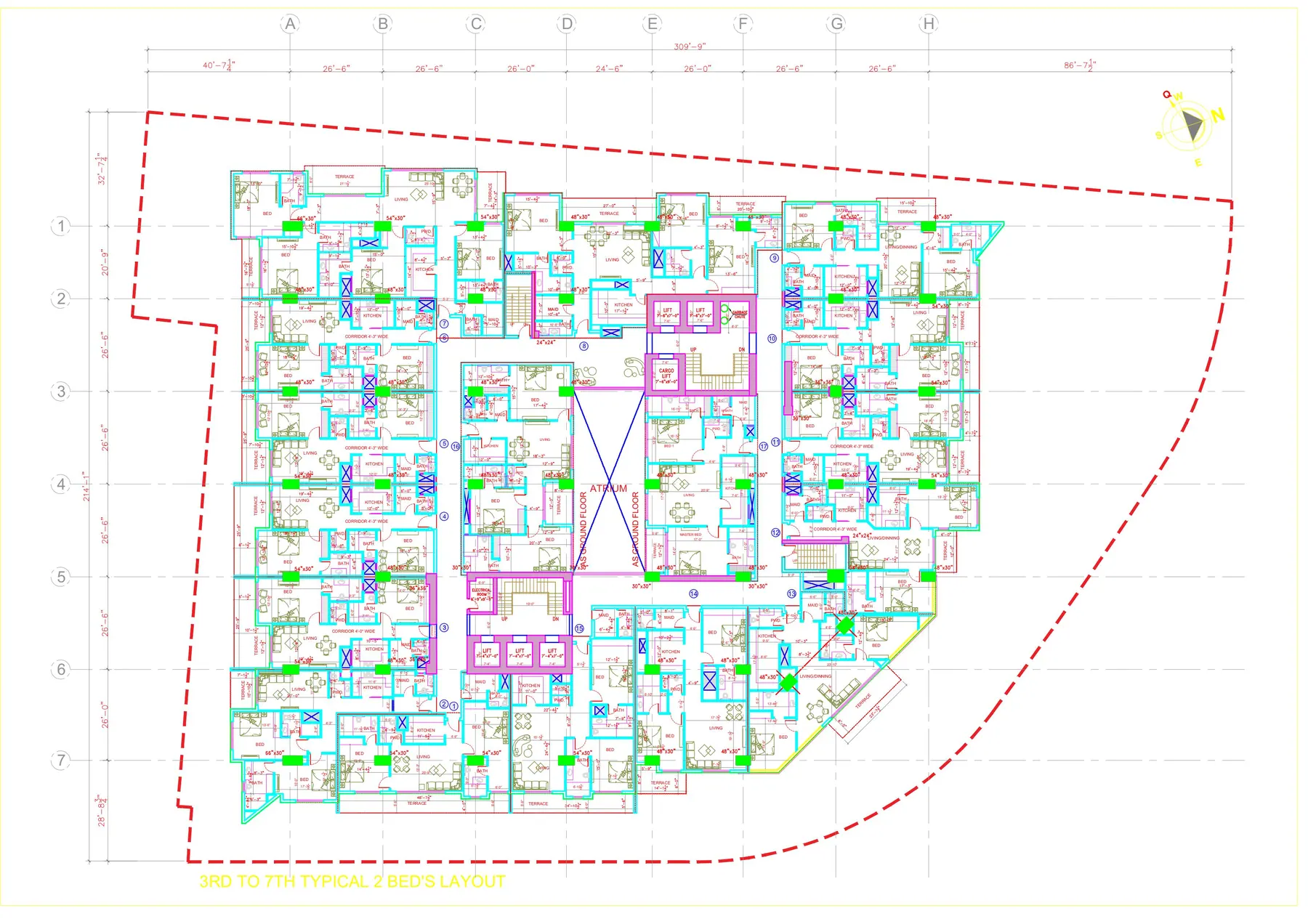 Heaven 20 Heights 8th to 12th floor plan
