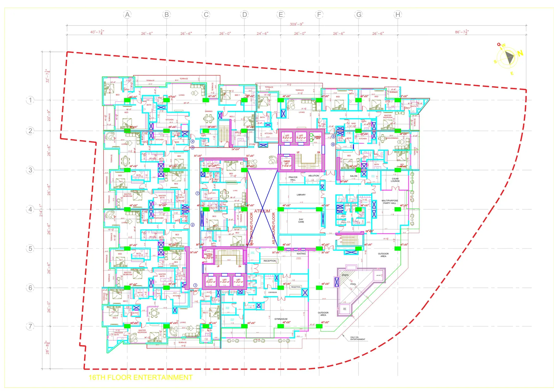 Heaven 20 Heights ground floor architectural plan