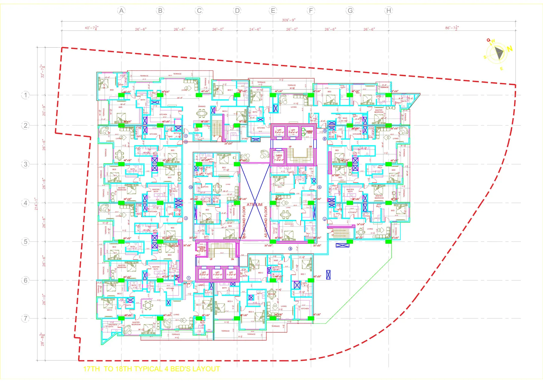 Heaven 20 Heights 19th-A floor and penthouse plan