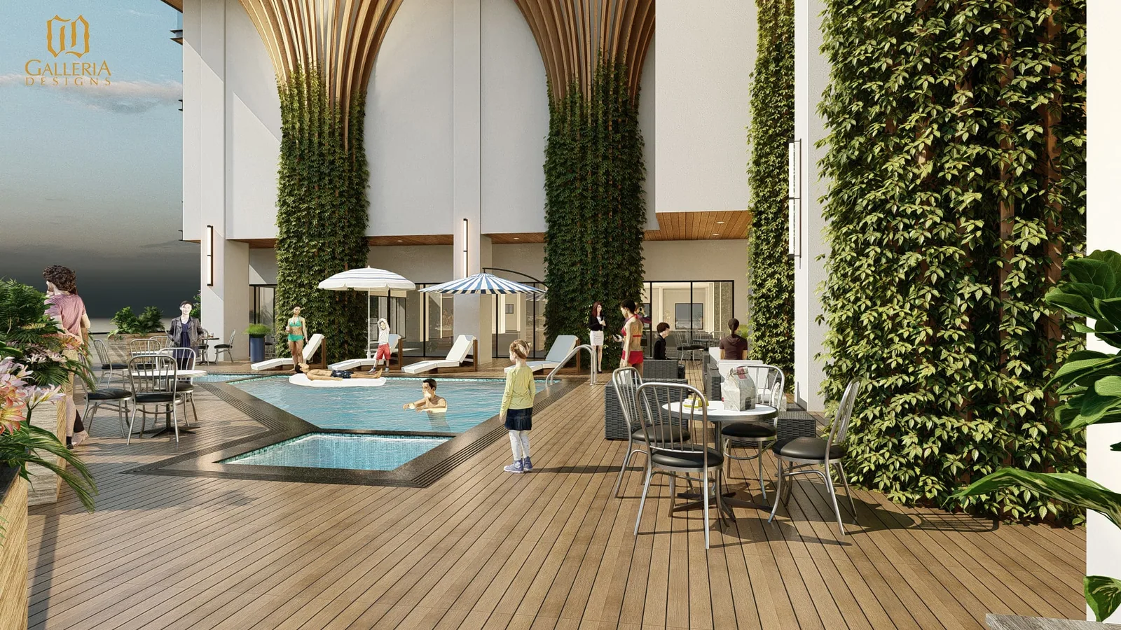 Heaven 20 Heights swimming pool deck