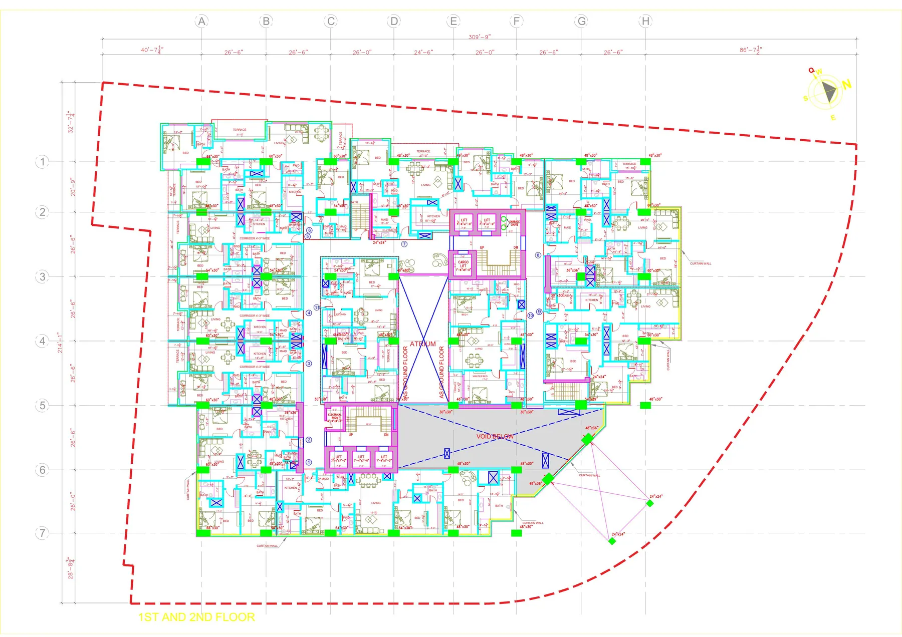 Heaven 20 Heights 3rd to 7th floor plan