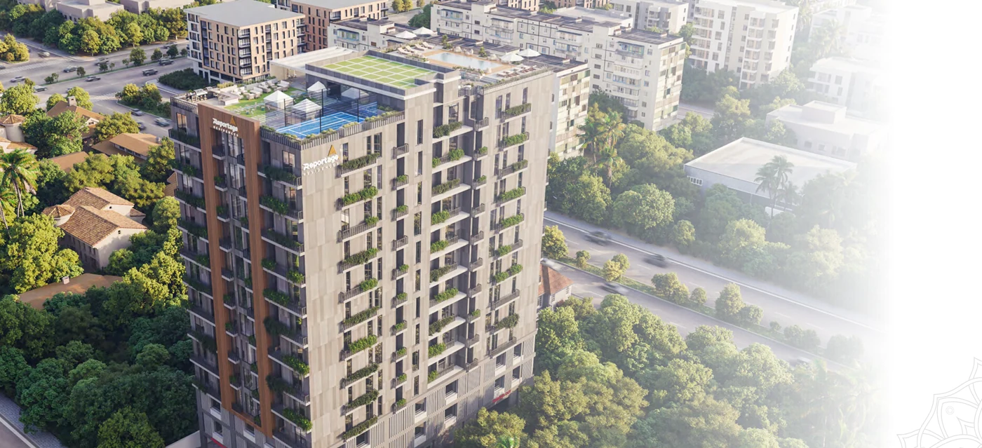 Reportage Residences rooftop infinity pool and padel court