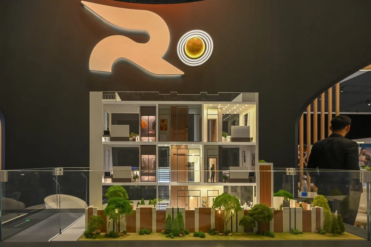 Reportage Residences architectural model at launch event
