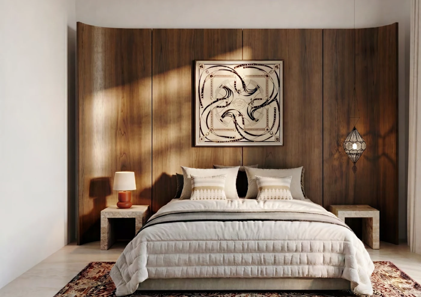Reportage Residences master bedroom interior render