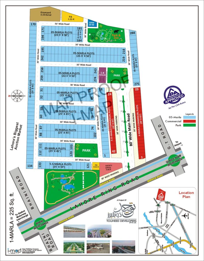 Touheed City Lahore master plan