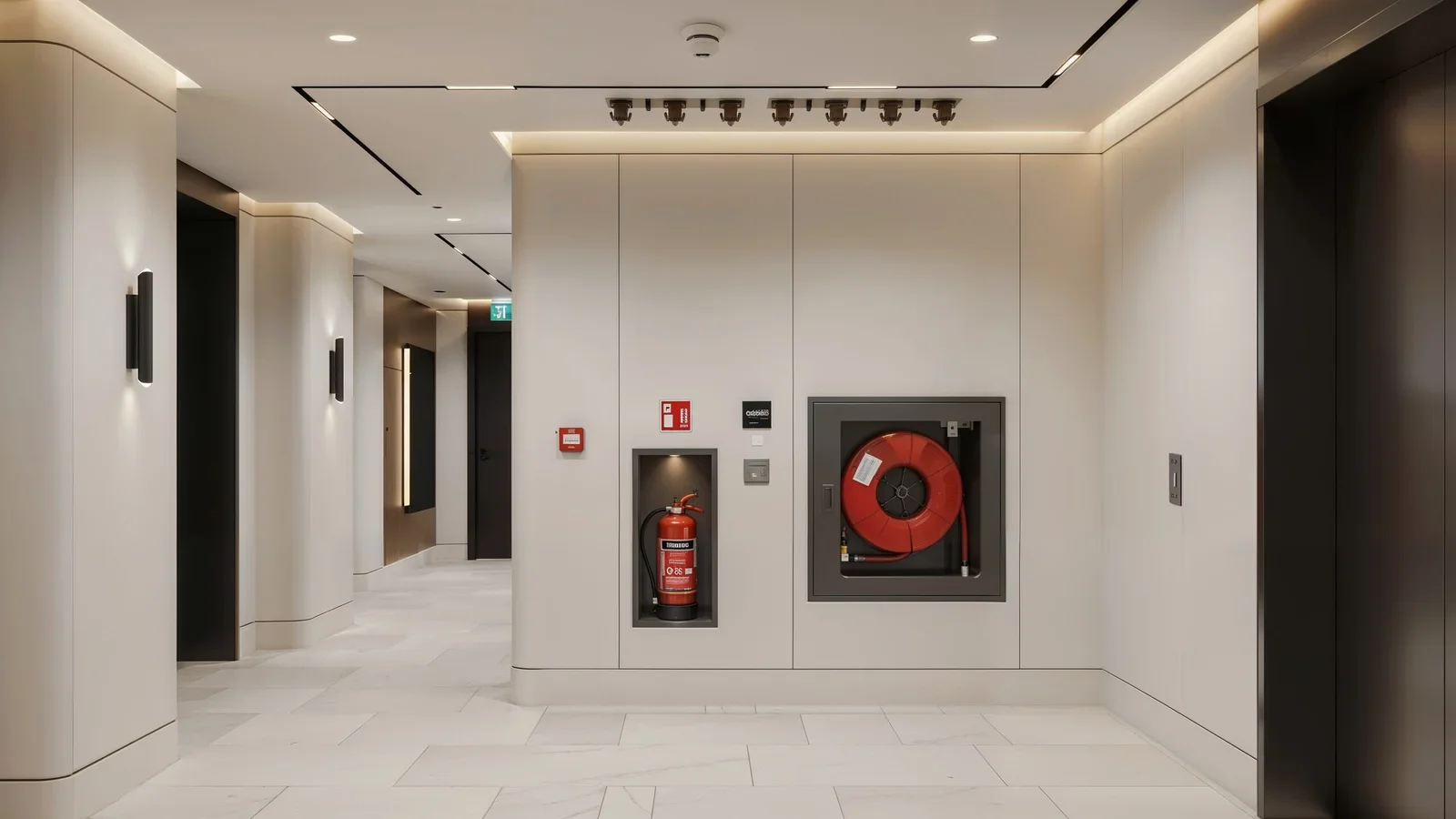 Valley Park Apartments corridor fire safety equipment