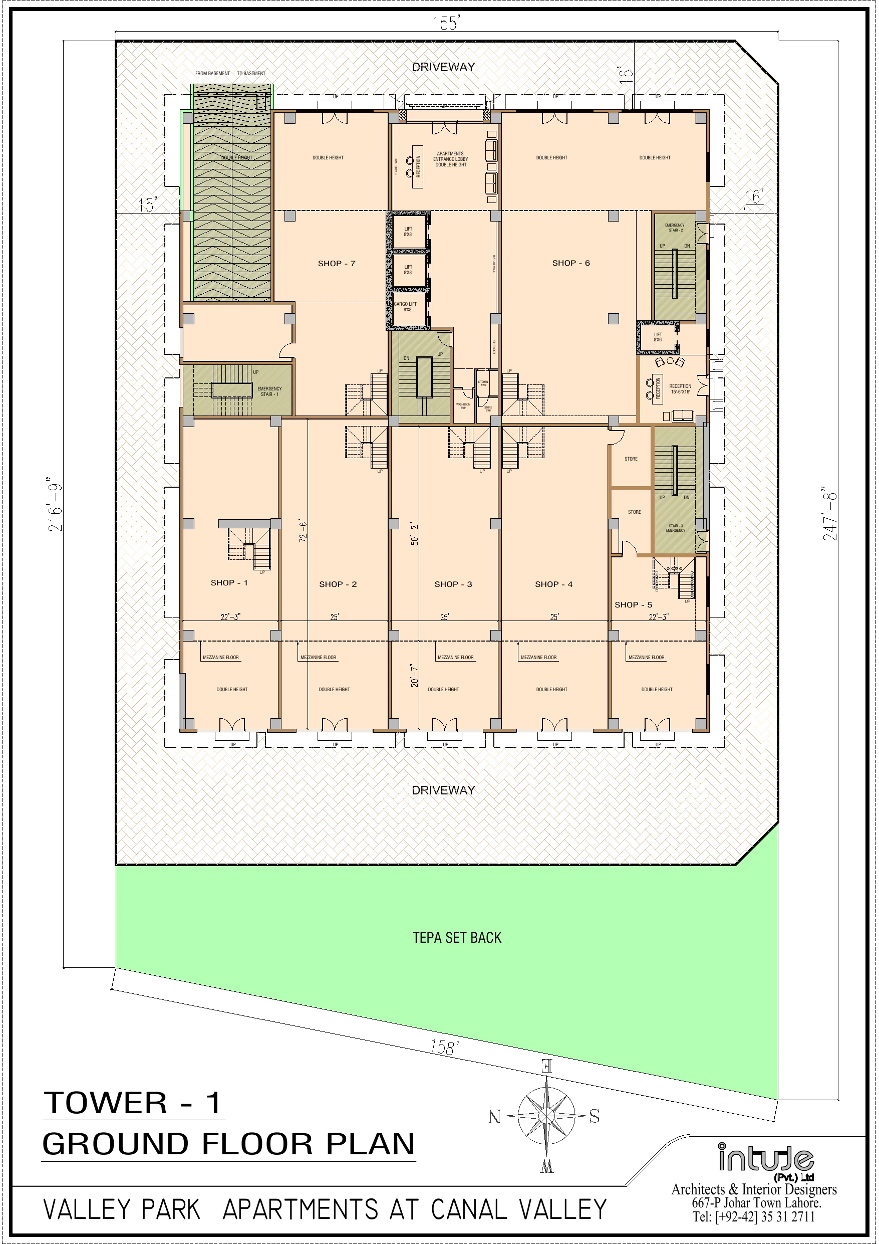 Valley Park Apartments Tower 1 ground floor plan