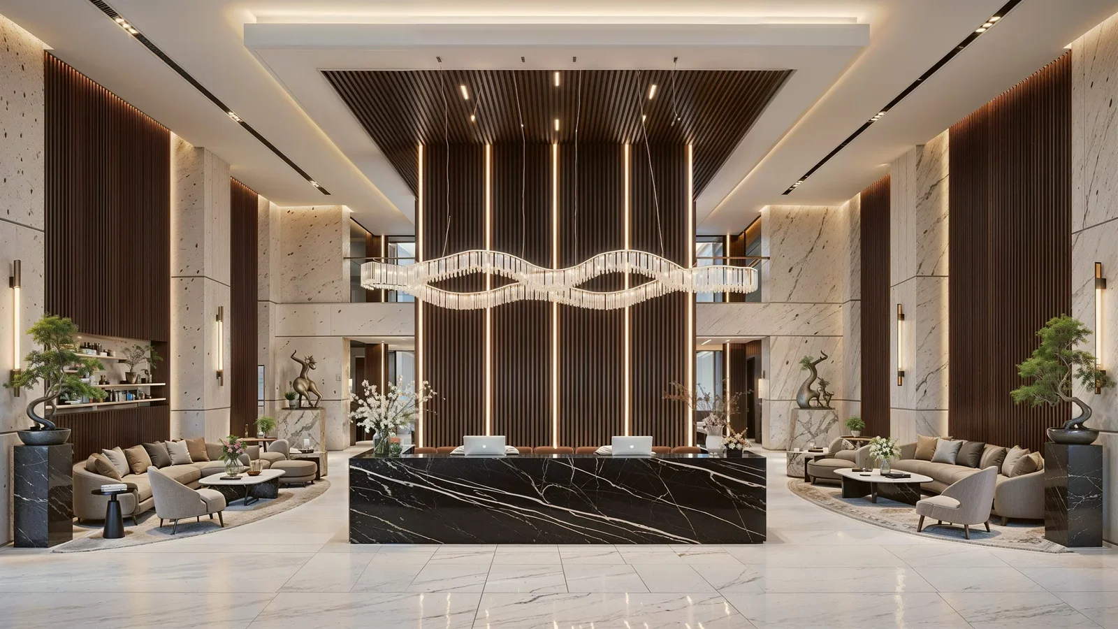 Valley Park Apartments entrance lobby render
