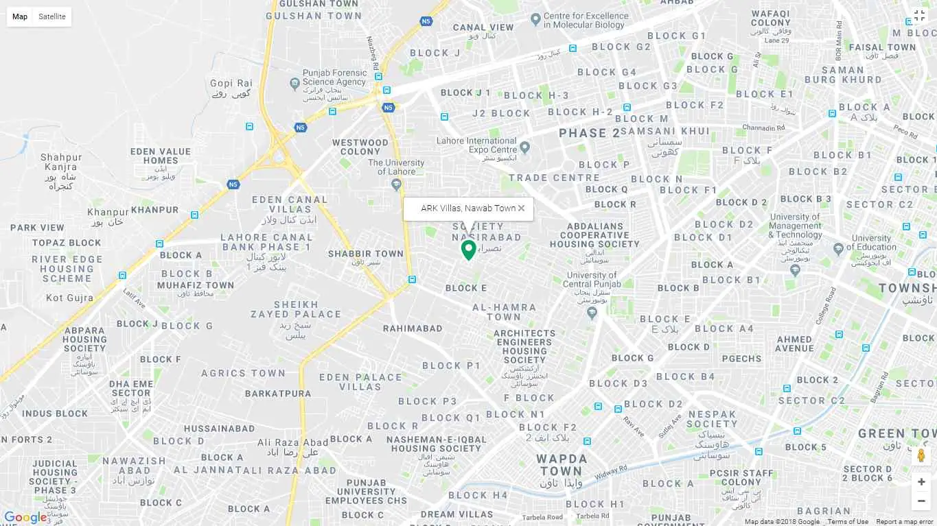 ARK Villas Lahore — ark villas lahore location and access