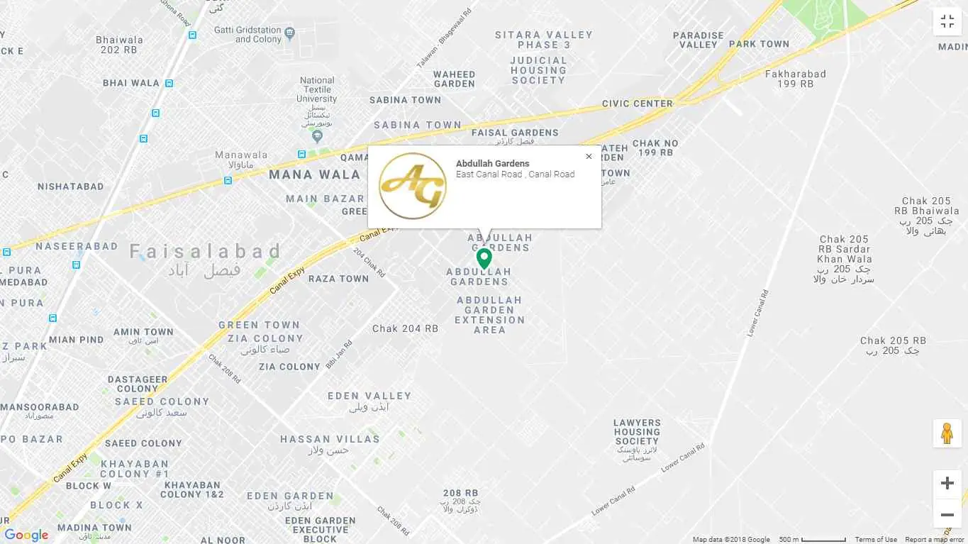 Abdullah Gardens Faisalabad — inventory and unit sizes