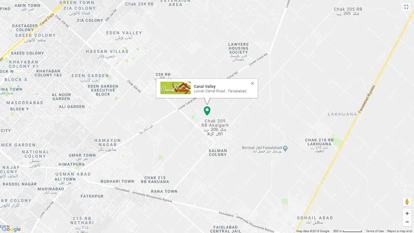 Canal Valley Faisalabad — canal valley faisalabad location and access