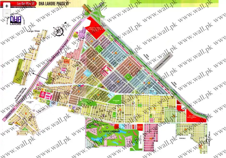 DHA Lahore Phase 6 Location Map and — facilities and on-ground infrastructure