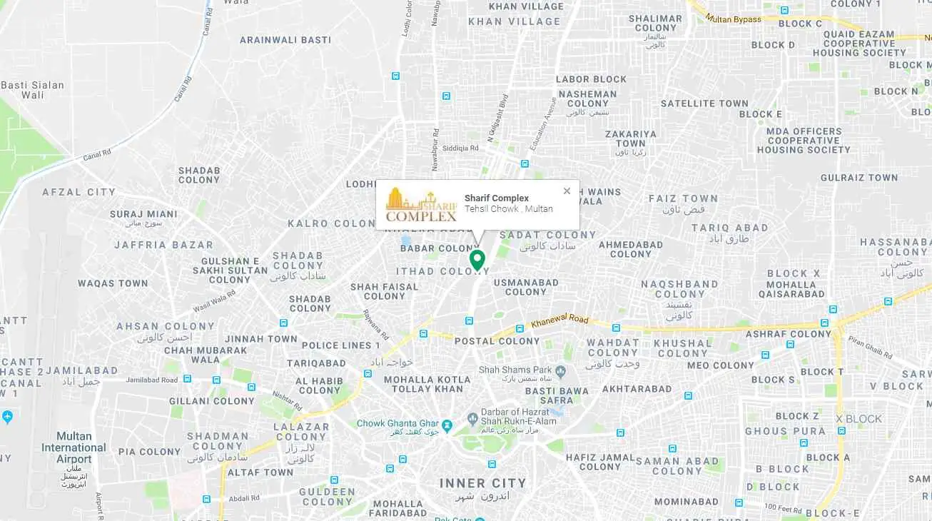Sharif Complex Multan — sharif complex multan location and access