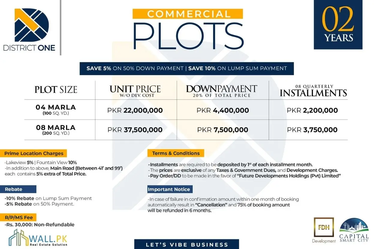 District One Commercial – Capital Smart City Islamabad